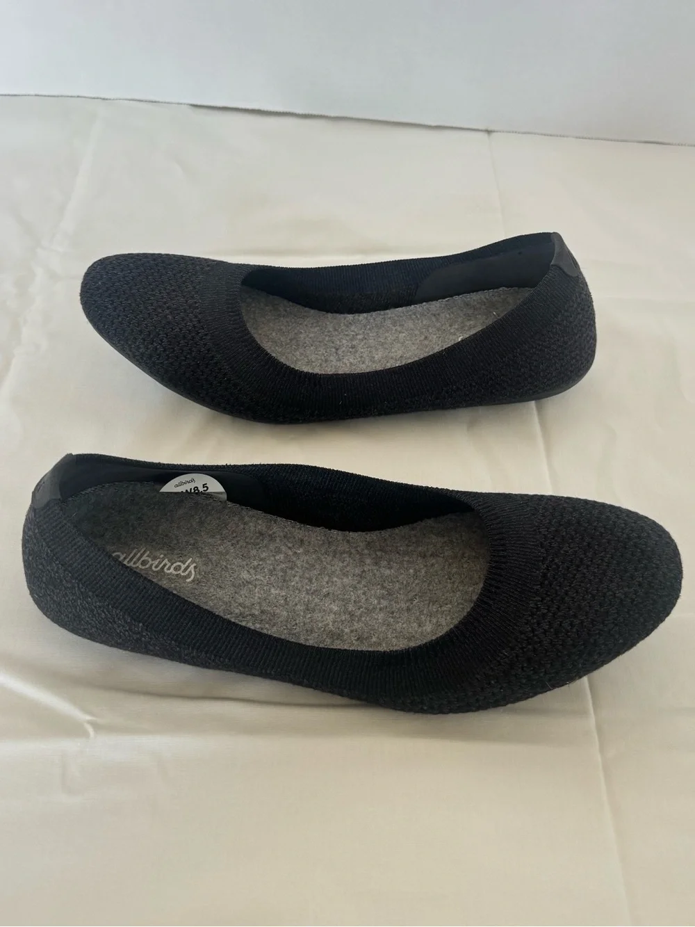 allbirds Women's Dark Grey Knit Ballet Flats Size 8.5